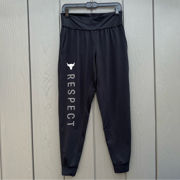 Under Armour X Project Rock Women’s Double Waist Band Jogger Pants Size Small - Picture 1 of 10